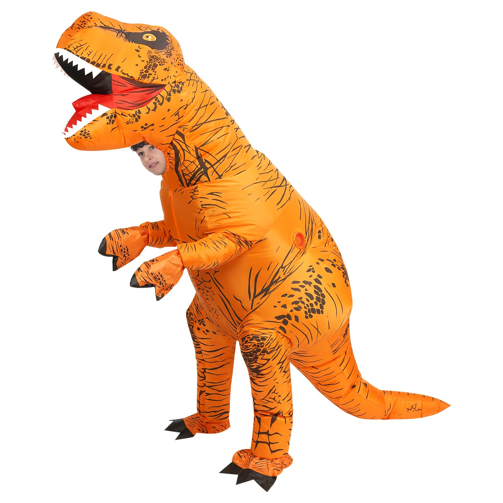 Inflatable T-Rex Costume, Adult&Kid Dinosaur Blow Up Suit for Halloween Cosplay Themed Parties, Dino Costume