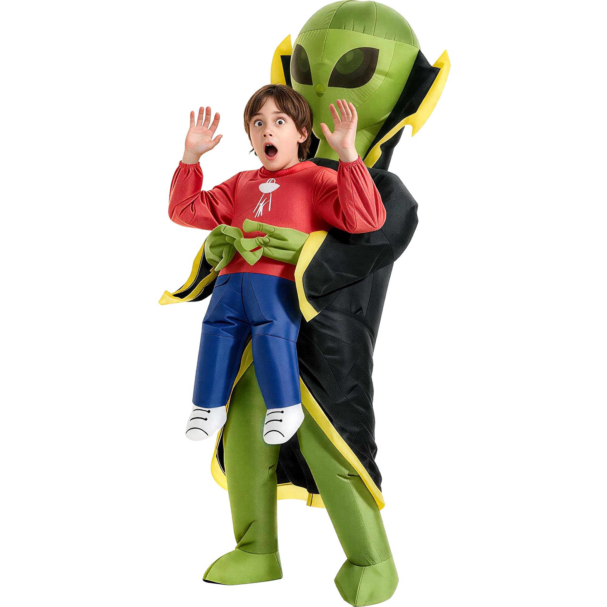 One Casa Inflatable Alien Costume for Kids,Blow Up Halloween Suit