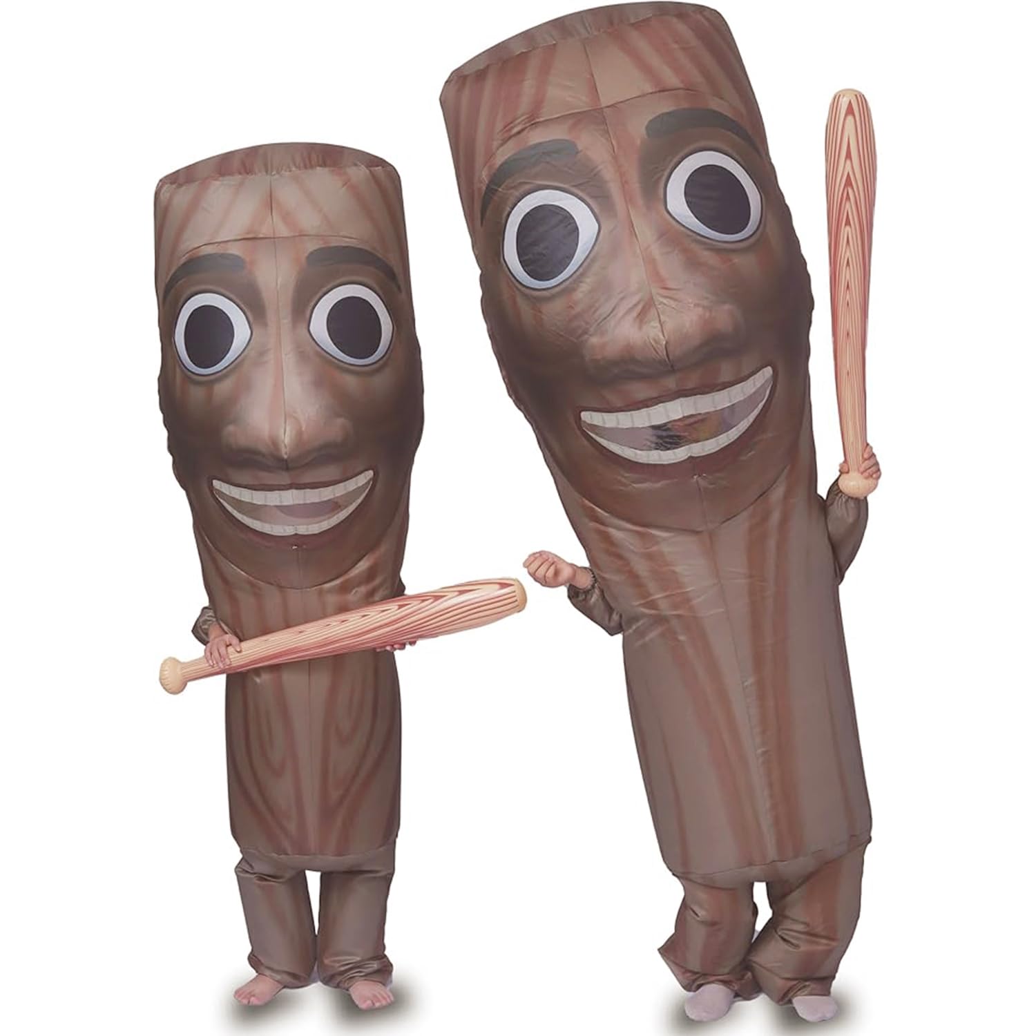 Inflatable Tung Costume Halloween Funny italian Wooden Stick Man costume sahur Inflatable costume with Stick