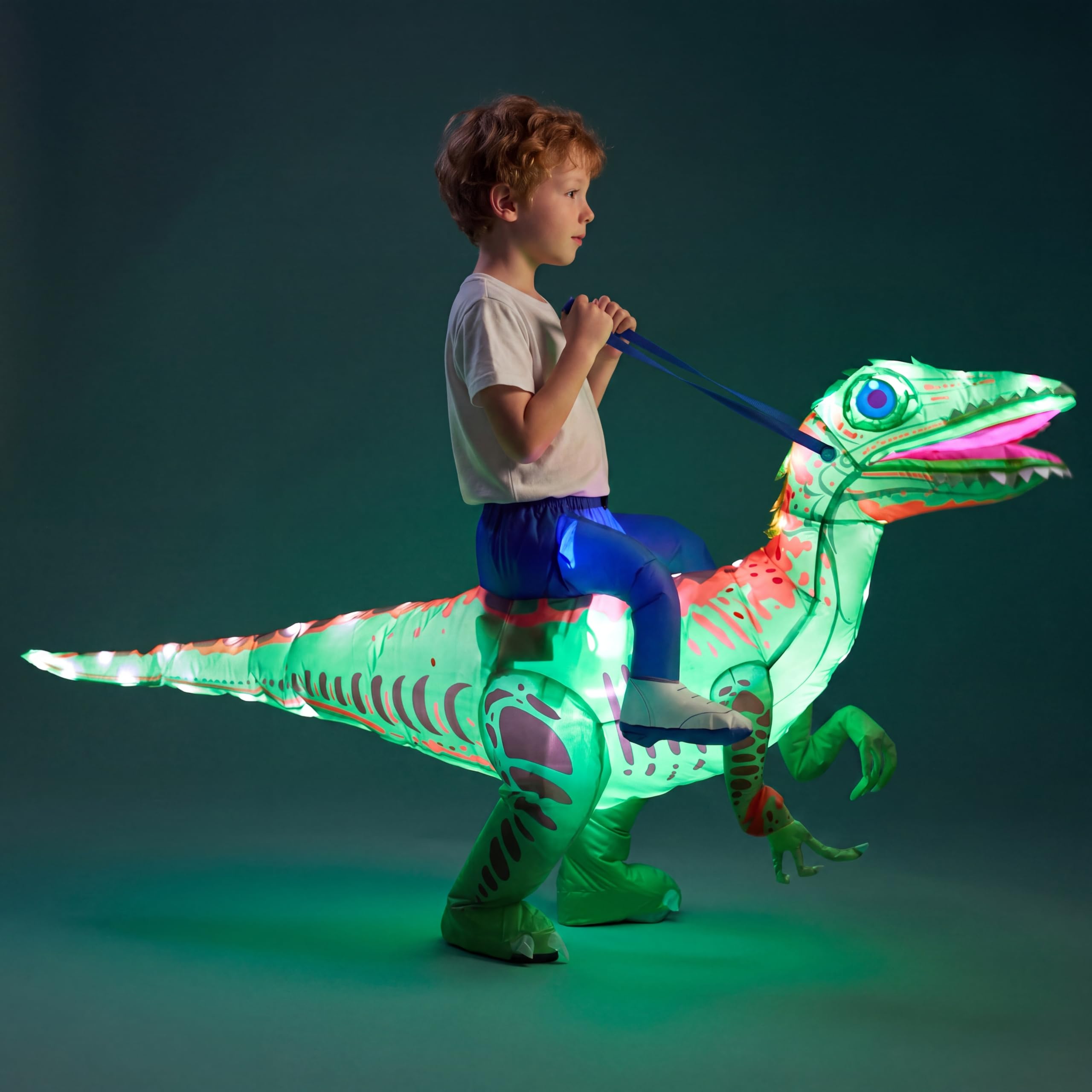 Minetom Halloween Light-Up Inflatable Dinosaur Costume For Kids,Toddler