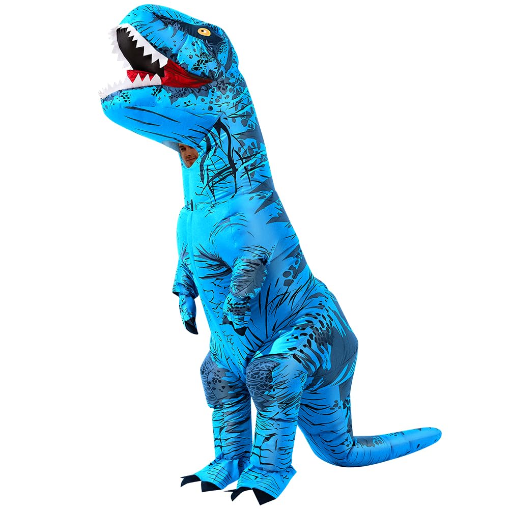 8 Colour Halloween Inflatable Dinosaur Costume Adult Fancy Dinosaur Suit Blow up Trex Costume