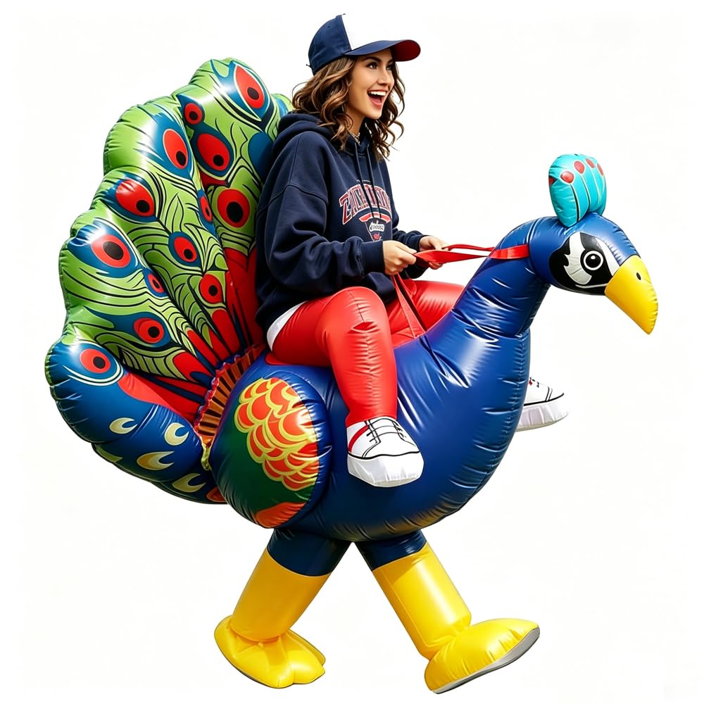 Inflatable Ride-On Peacock Costume for Adults