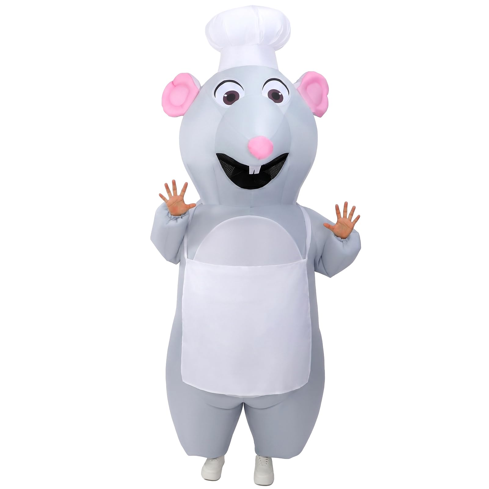 Halloween Inflatable Mouse Costume Inflatable Chef Rat for Adult