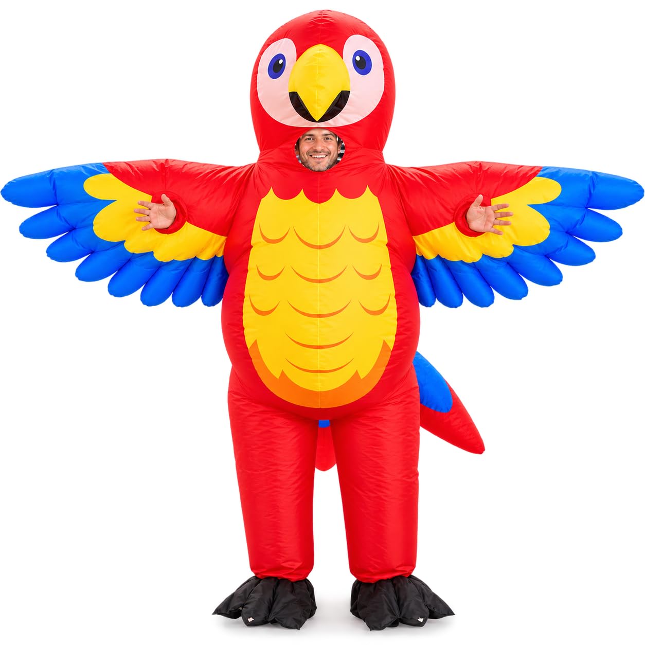 Inflatable Raptor Costume Adult Blow Up Velociraptor Ride On Dinosaur Suit