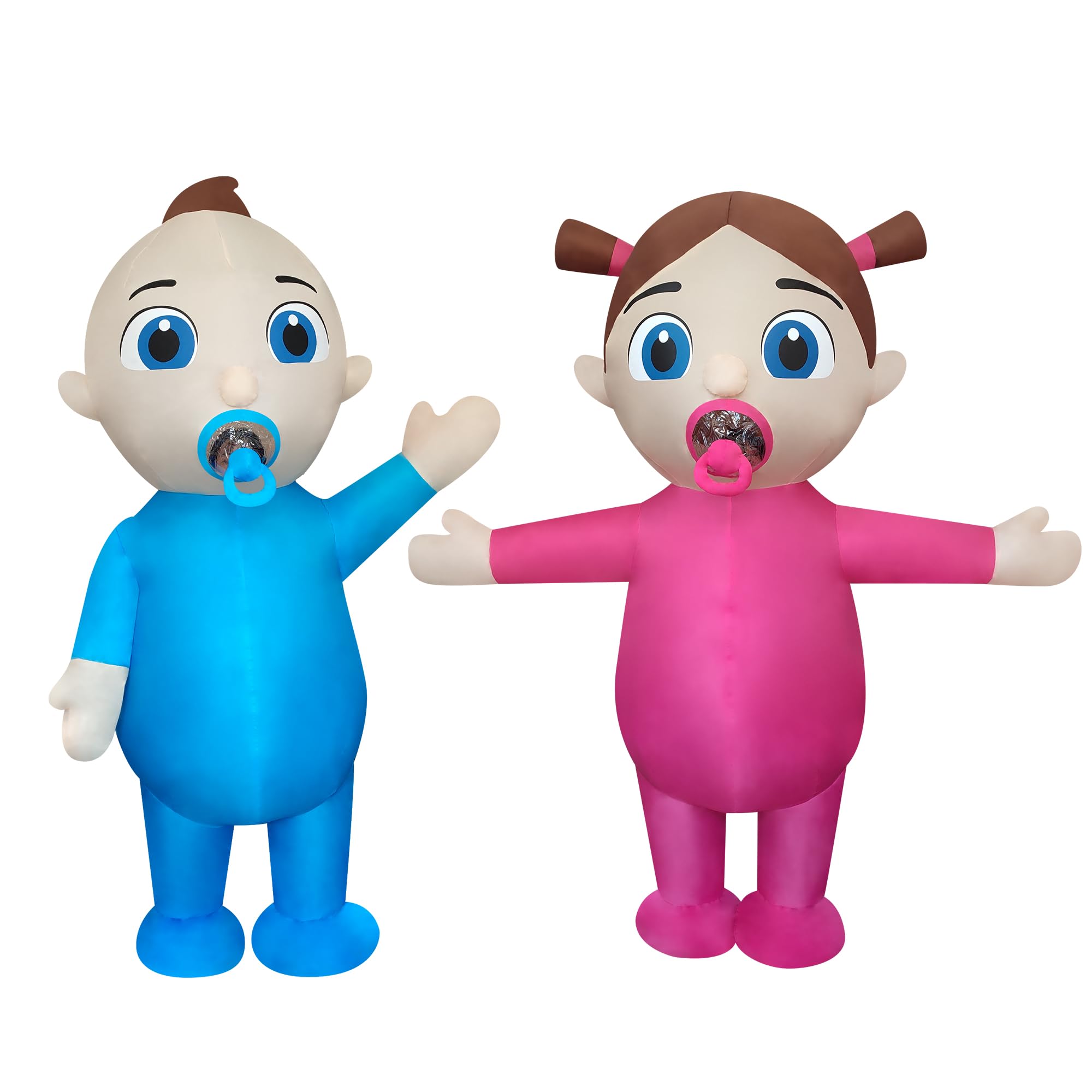 2 Packs Inflatable Baby Costume Boy/Girl Blow Up Costume for Adult/Gender Reveal Party/Baby Shower Party/Halloween