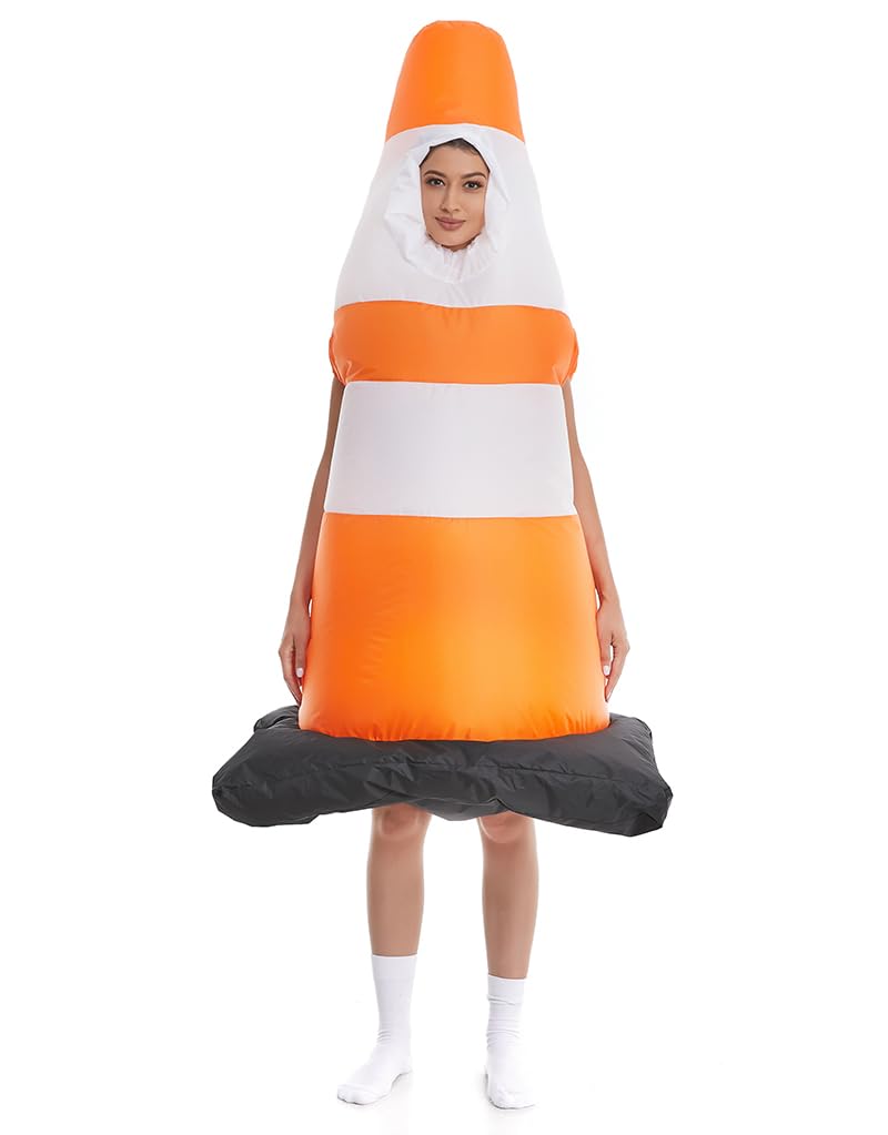 Inflatable Adult Traffic Cone Costume Men Women