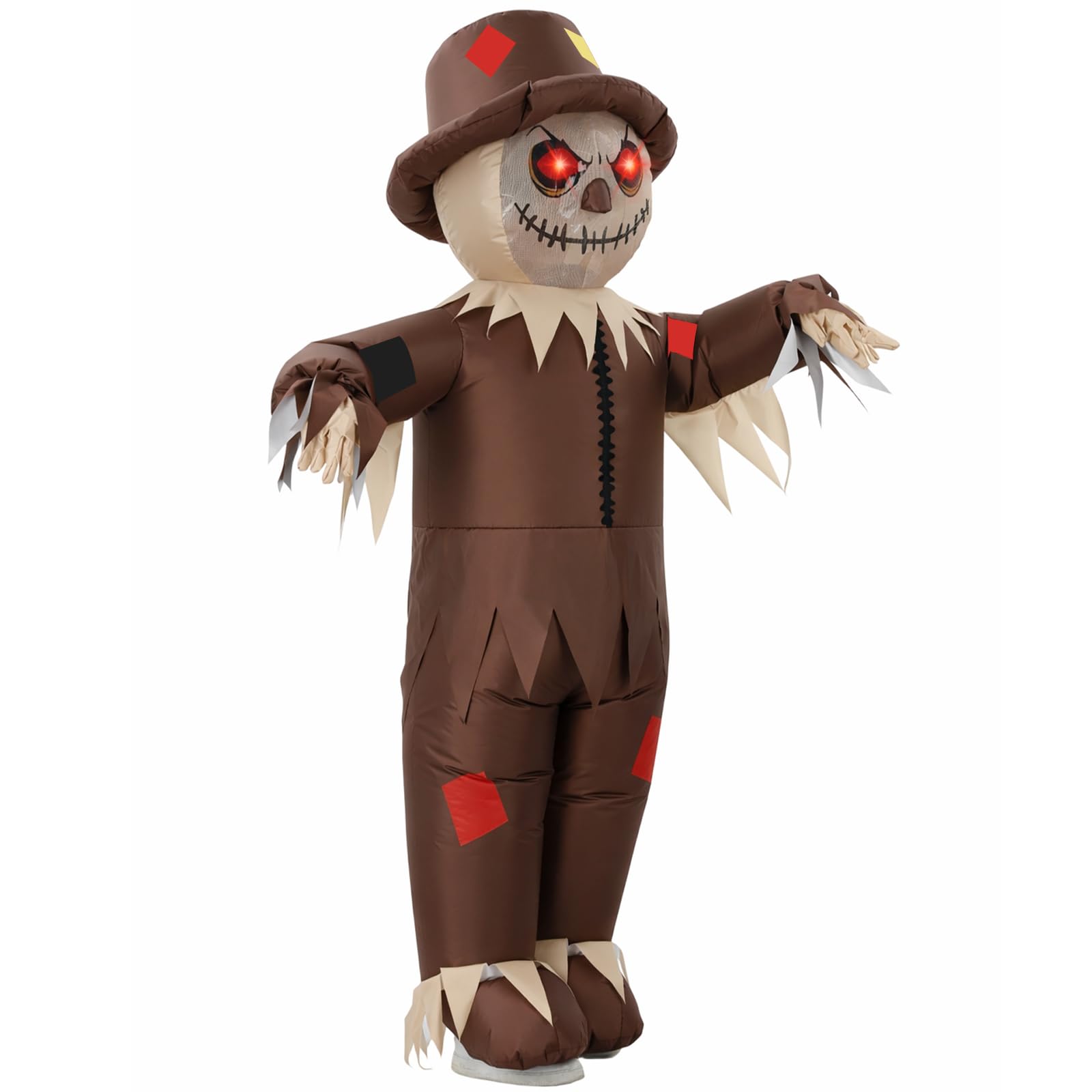 Inflatable Scarecrow Costume for Adults, Blow Up Halloween