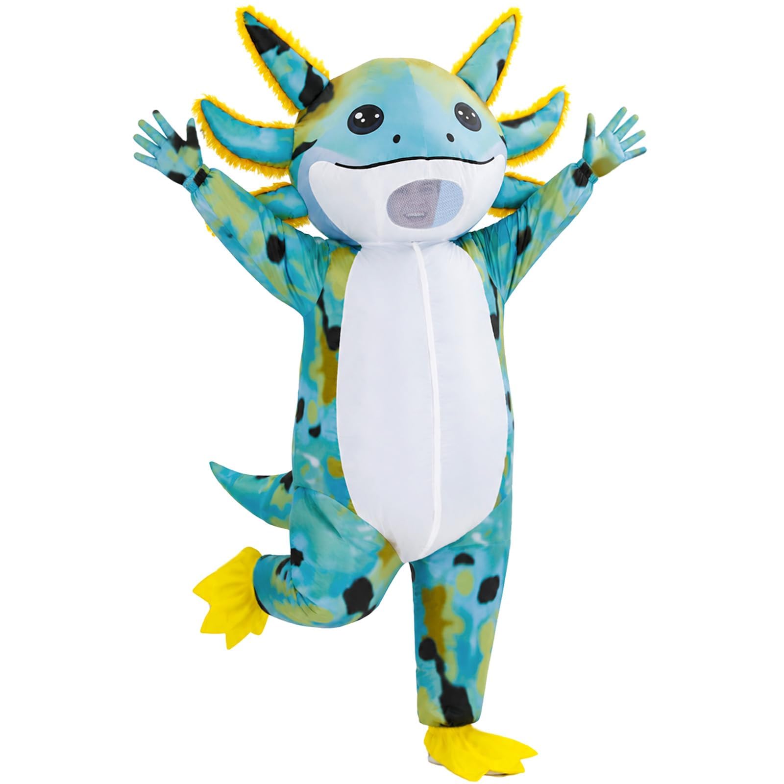Inflatable Axolotl Costume for Adults Funny Blow Up Party Suit