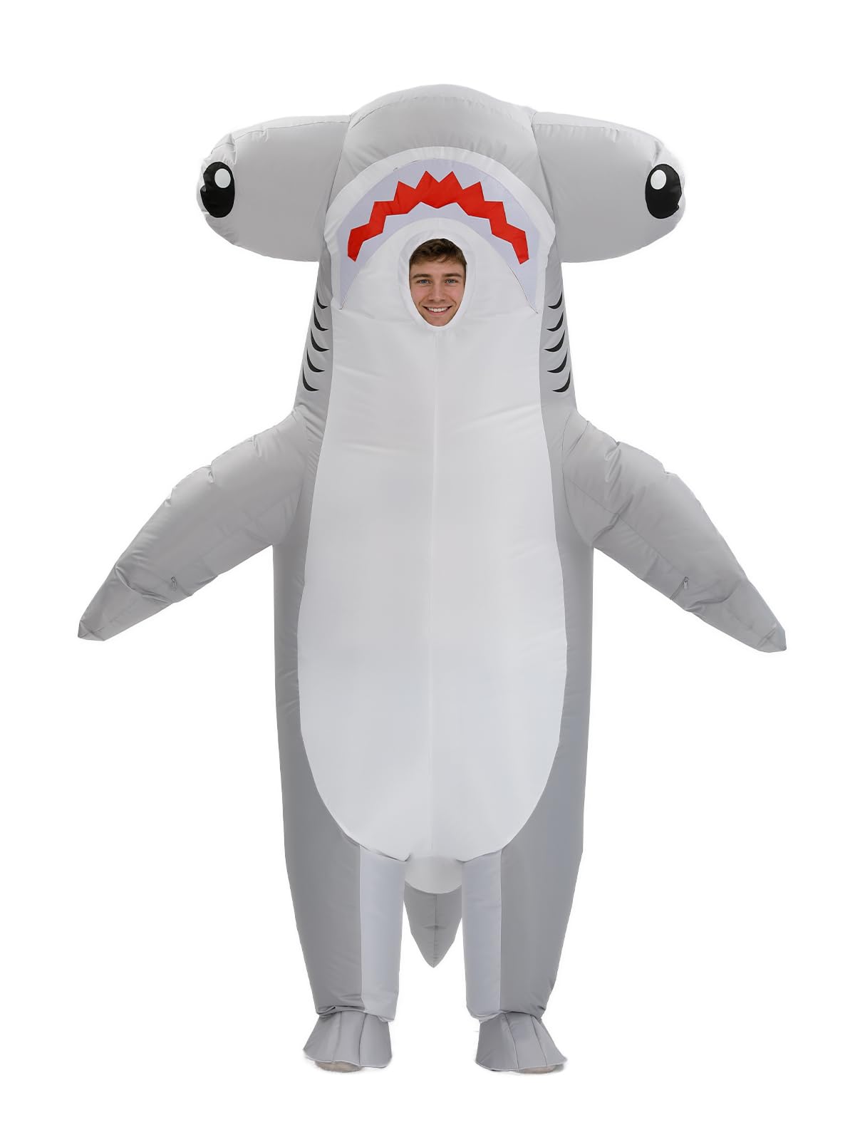 Inflatable Shark Costume for Adults, Funny Halloween Blow Up