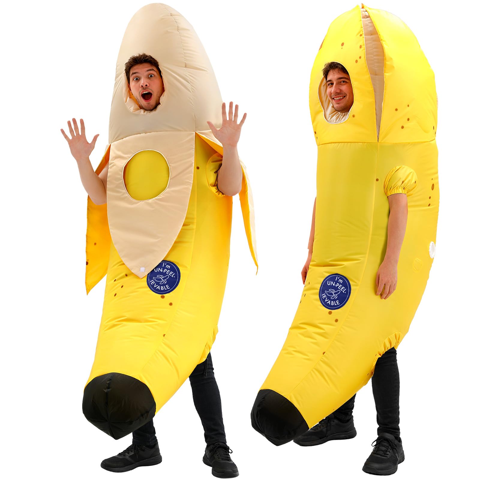 Adult Inflatable Banana Costume Funny Blow Up Halloween Outfit